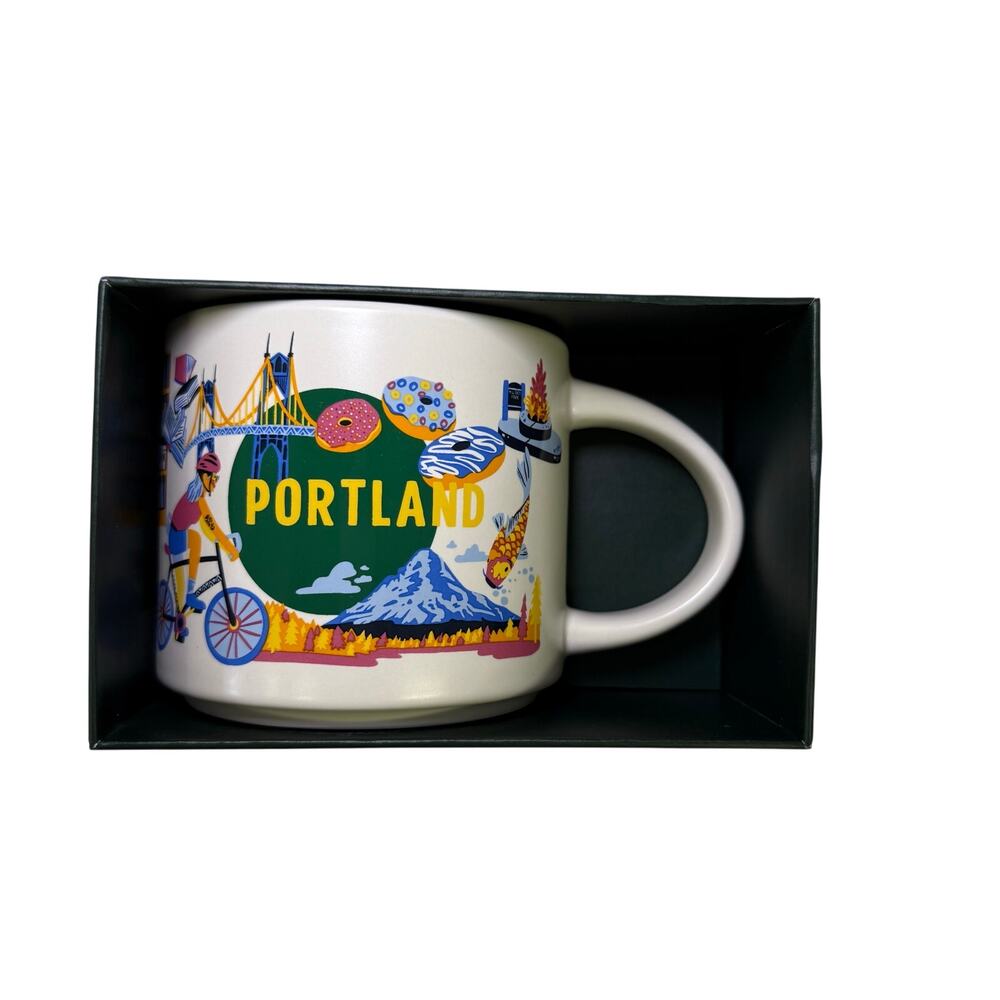 Starbucks Discovery Series Portland Mug 14oz Blue Interior Limited City Edition